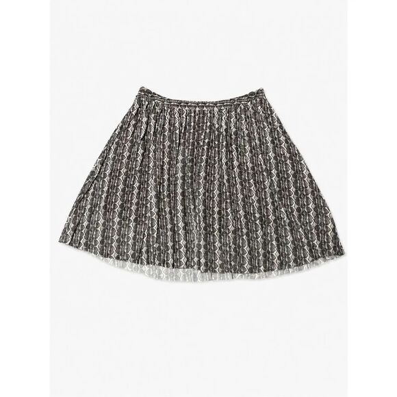 Rachael Ray Dresses & Skirts - Rachel Roy 3X Gray Snake Print Pleated A-Line Skirt Plus Size Pull On Midi